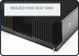 Brazed fins heat sink