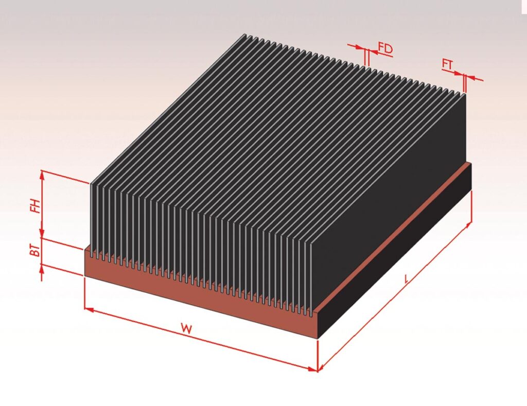 Brazed and bonded fins heat sink - Meccal | Design and Production of ...